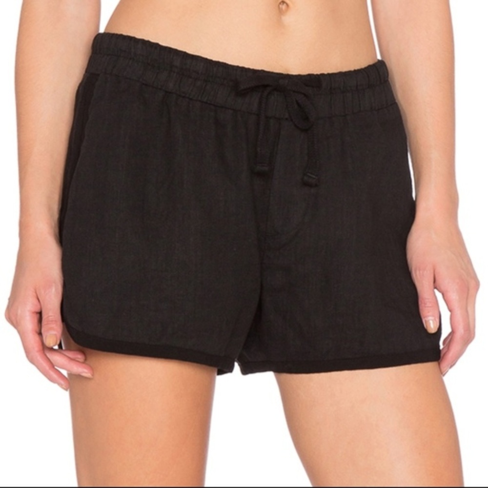 NWOT James Perse Linen Dolphin Shorts Black - Picture 1 of 8